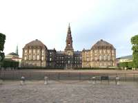 Copenhagen Christiansborg view behind the palace.