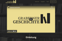 Screenshot Graberner GeschichteN Website home page on desktop device